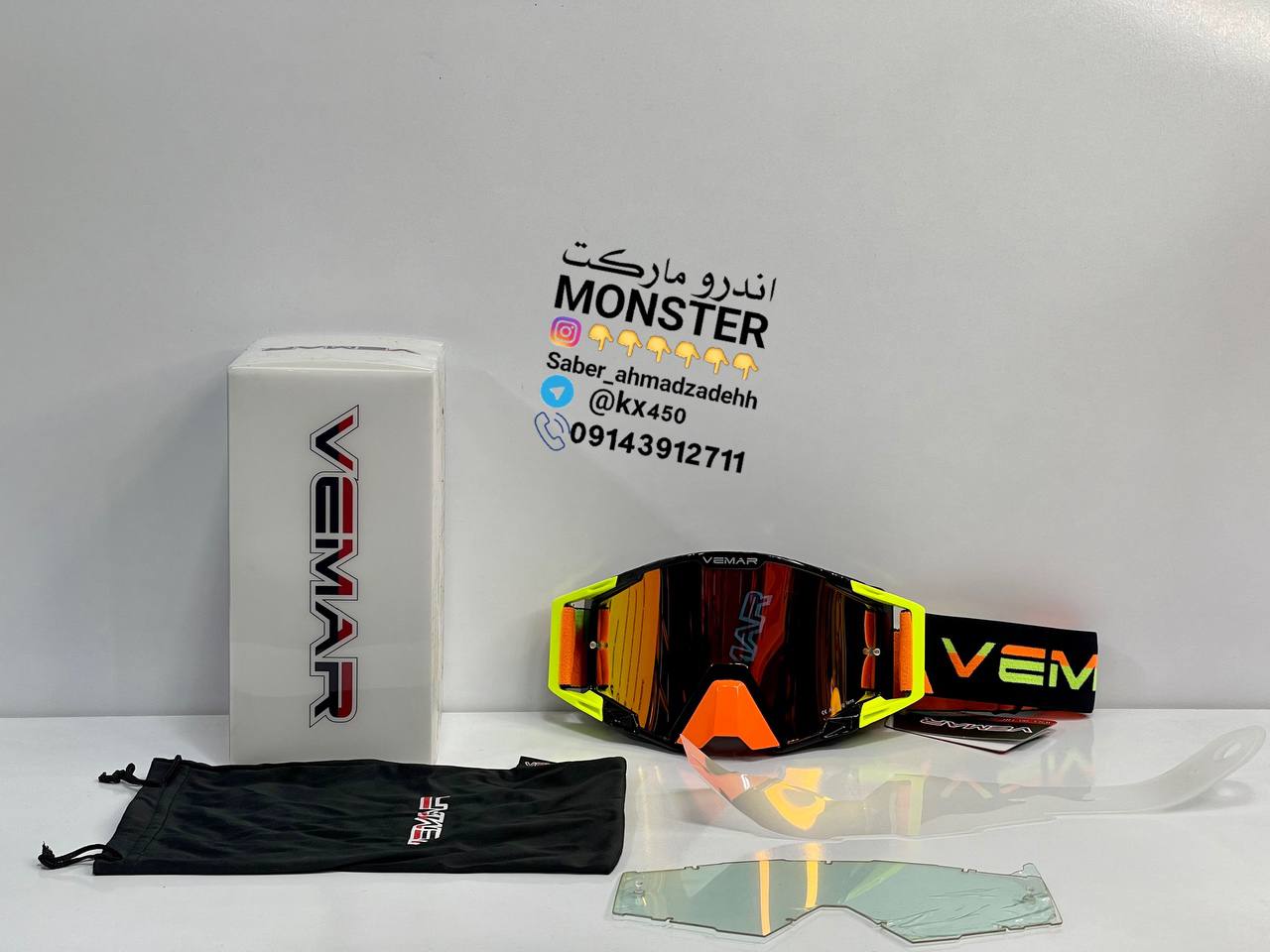 عینک ضدبخار موتورسواری Vemar 2022 MX BY