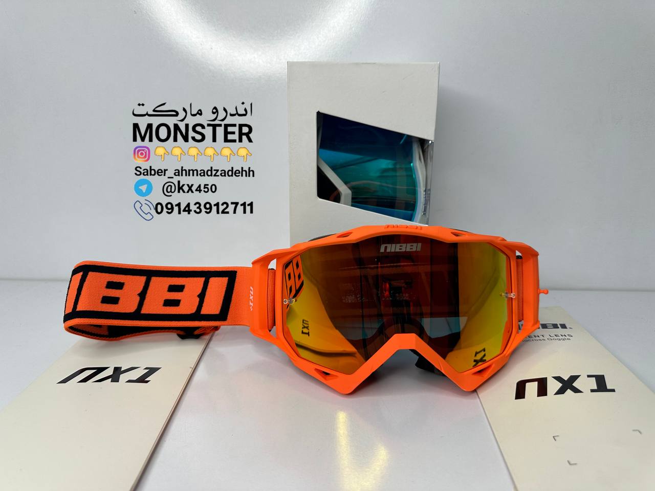 عینک ضدبخار اورجینال NIBBI مدل NX1 Orange Black